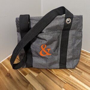Thirty-one utility tote embroidered grey black